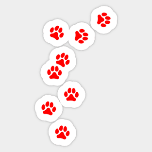 Dog paws pattern Sticker